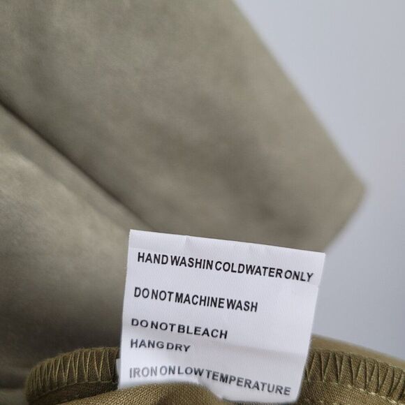 Solitaire Faux Suede Jacket Coat Stretch Green Size M NWT - Picture 14 of 16